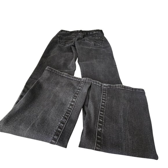 Seven7 Womens Slim Bootcut Tummyless Jeans Size 6 Black Denim Stretch JJ3916 - Picture 8 of 14